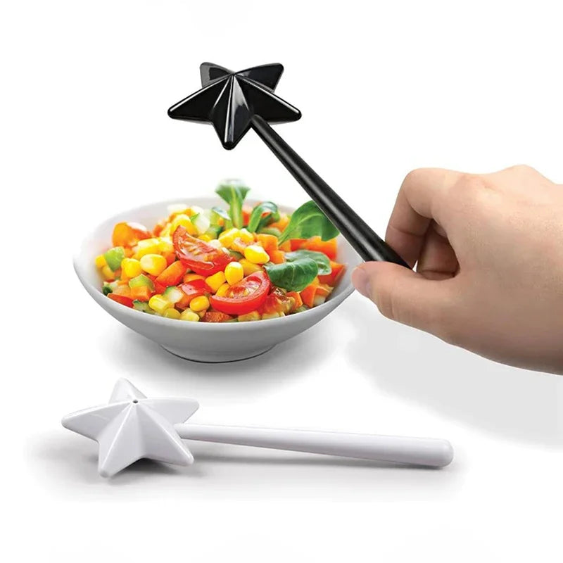 Portable Salt Pepper Shakers Refillable Magical Star Wand Spice Dispenser Seasoning Shaker Set Kitchen & Dining BBQ Supplies