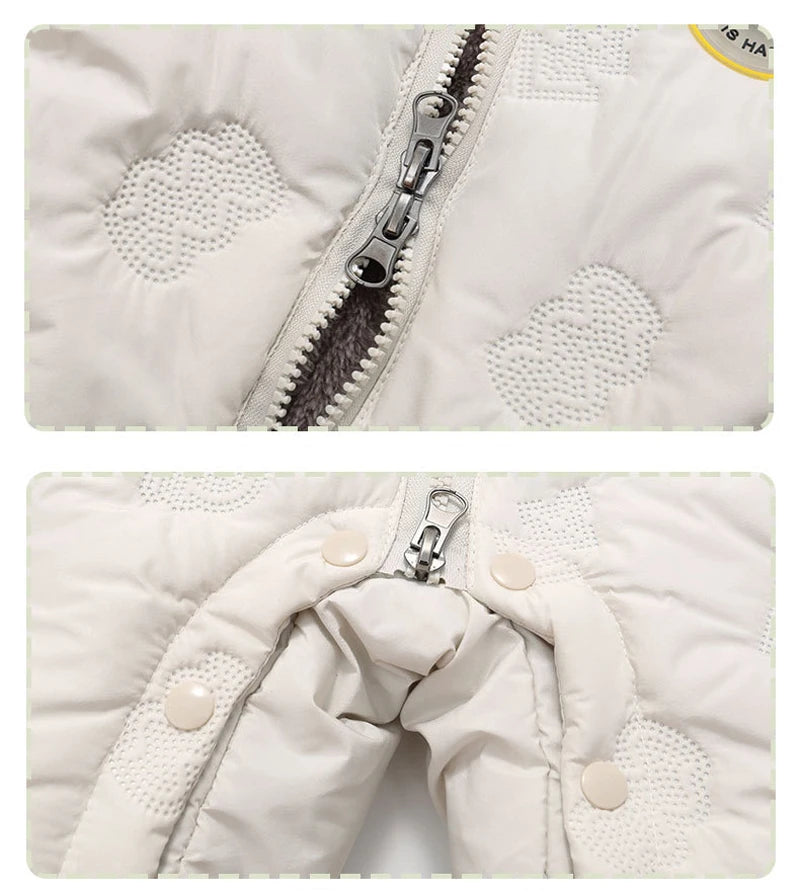 IYEAL  Baby Boys Girls Warm Soft Fleece Jumpsuit Newborn Toddler Rompers Children Winter Outerwear 0-24M