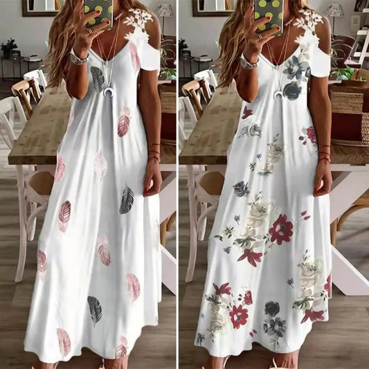 Discover elegant A-line maxi dresses with beautiful long lace designs & versatile styles perfect for parties & special events.