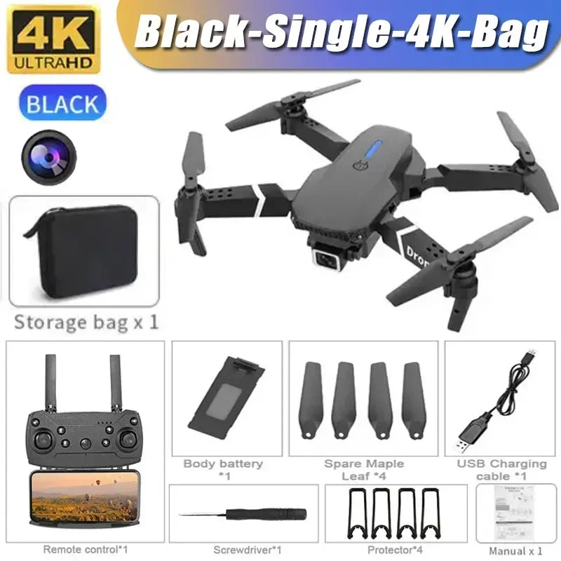 Buy the E88 Pro RC Drone for smooth FPV flights with a Wide Angle Dual HD Camera, foldable design, and height hold for easy control.