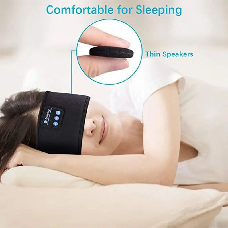Shop Fone Bluetooth Sports Headband for wireless music, a soft elastic fit for workouts or sleep, with simple USB recharging.