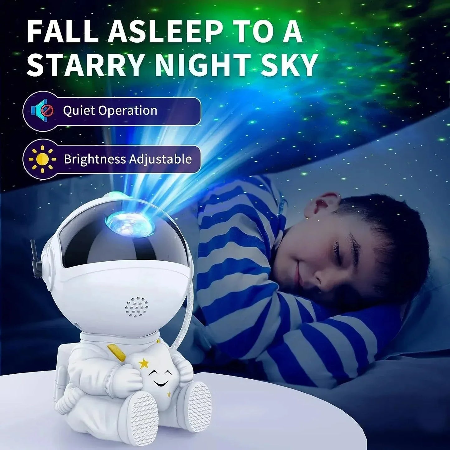 Try the Galaxy Star Astronaut Projector for a calming starry atmosphere in bedrooms and kids' spaces. Add cosmic charm today.