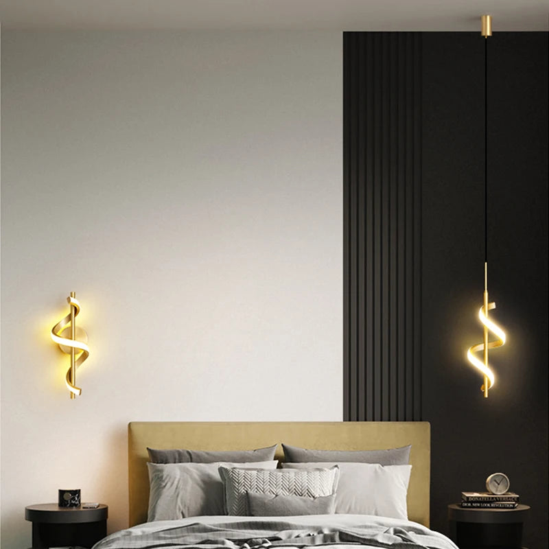Illuminate your space using a Pendant Light Fixture that brings LED brilliance and modern spiral style to your ceiling decor.