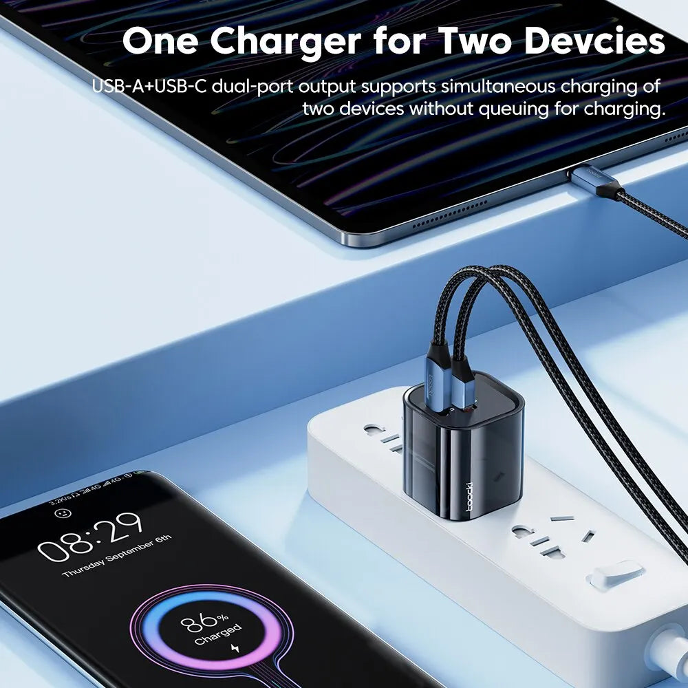 Power up fast using a Portable High Speed Charger built for USB PD devices, plus daily mobile charging needs at home or on the go.