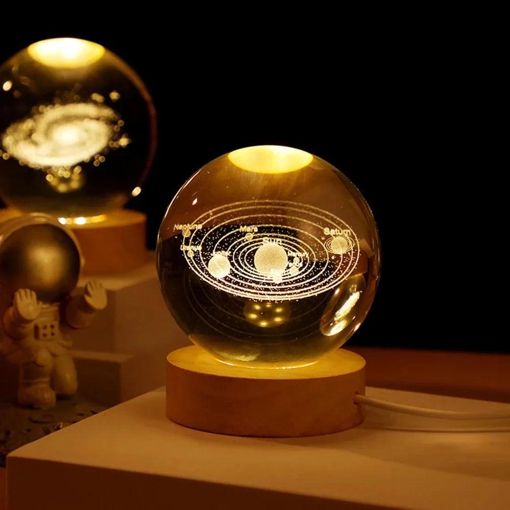 Transform your space with a Crystal Ball Lamp that creates a soft galaxy glow and brings cozy light to your bedroom each evening.