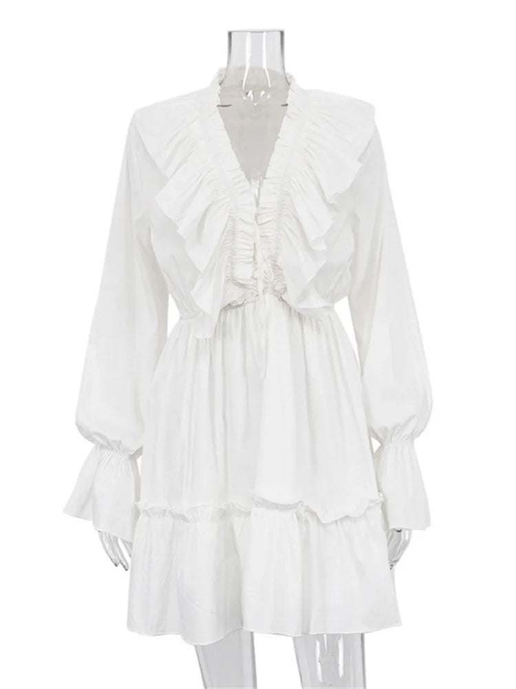 Shop Mini Dresses for Women Sale with chic ruffles, long sleeves, and a flattering A-line fit. Find an elegant dress for parties.