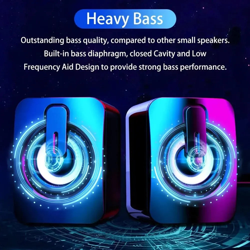 Try Wired HIFI Computer Speakers for clear stereo sound & enjoy USB connectivity with a built-in microphone for your desktop setup.