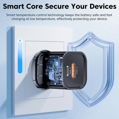 Power up fast using a Portable High Speed Charger built for USB PD devices, plus daily mobile charging needs at home or on the go.